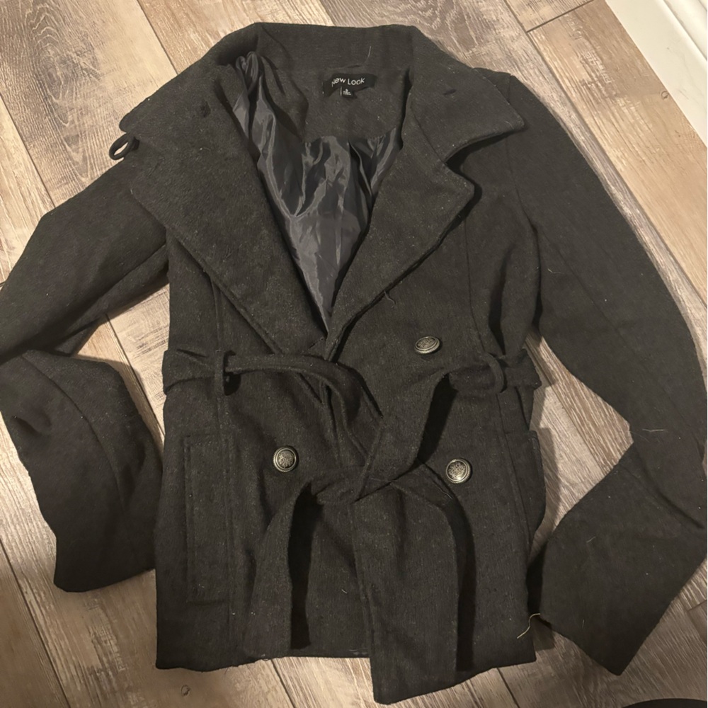 New Look Charcoal Gray Coat